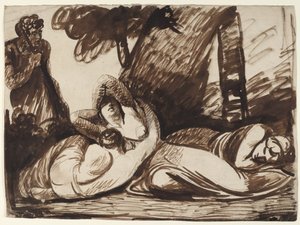 Cimão e Ifigénia: Cena do «Decameron» de Boccaccio de George Romney