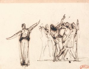 Multidão perante uma profetisa de George Romney