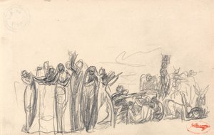 Estudo de composição de figuras de George Romney