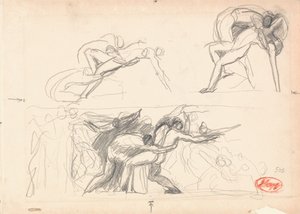 Estudo de composição figurativa; Inferno de George Romney