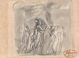 Grupo de figuras em fuga de George Romney