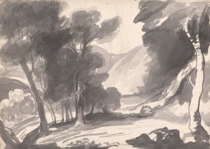 Clareira numa floresta de George Romney