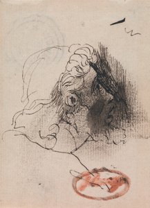 Cabeça de um homem de perfil de George Romney