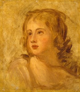 Cabeça de uma mulher, c.1782-86 de George Romney