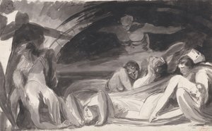 John Howard em visita a um lazareto de George Romney