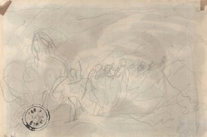 Macbeth encontra as três bruxas de George Romney