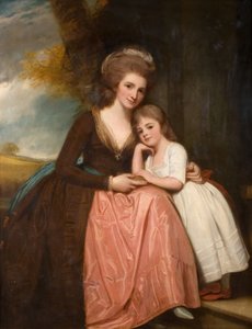 Retrato da Sra. Bracebridge e sua filha Mary, 1784. de George Romney