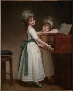 Retrato de Caroline Thurlow (n. 1772) e Catharine Thurlow (f. 1826) de George Romney