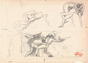 Possivelmente o Inferno, Adão e Eva de George Romney
