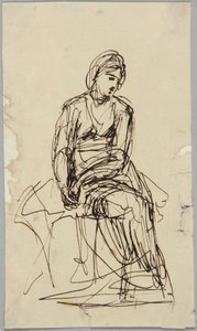 Figura feminina sentada de George Romney
