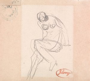 Nu feminino sentado, provavelmente para «Susana e os Anciãos» de George Romney
