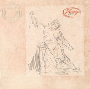 Figura sentada com o braço levantado de George Romney