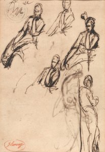 Figuras sentadas e em pé de George Romney