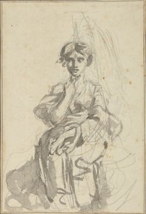 Figura feminina sentada de George Romney