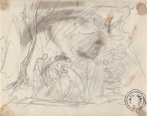 Esboço para Canidia e os Jovens de George Romney