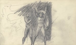 Desenho de caderno de esboços de George Romney