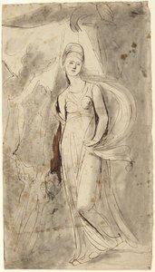 Esboço para o retrato de Elizabeth Warren, viscondessa de Bulkeley, no papel de Hebe de George Romney