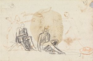 Estudo de duas figuras sentadas de George Romney