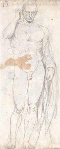Estudo de uma estátua clássica de George Romney