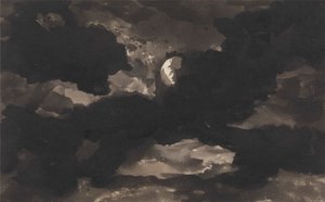 Estudo de um Céu Nublado iluminado pela Lua de George Romney