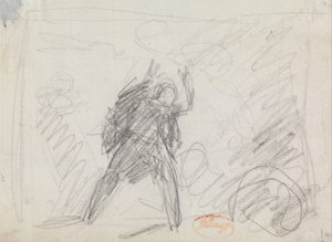 Estudo de uma figura de pé de George Romney