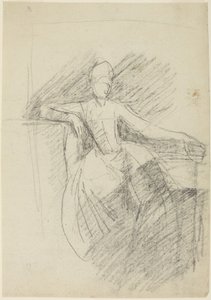 Estudo de uma mulher sentada de George Romney