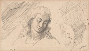 Estudo da cabeça de um jovem de George Romney