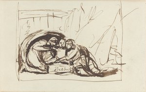 O menino Shakespeare nutrido por comédia e tragédia de George Romney