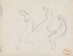 Três Estudos de uma Mulher Sentada de George Romney