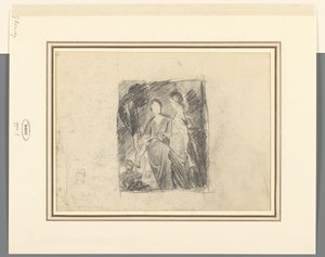 Duas figuras femininas entre as árvores de George Romney