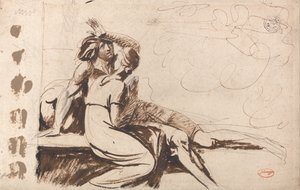 Dois amantes (Homem que desperta de um sonho) de George Romney