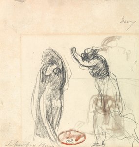 Dois esboços de uma figura feminina de George Romney