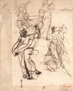 Dois estudos sobre casais a dançar de George Romney