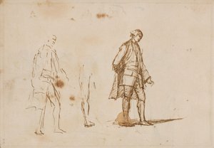 Dois estudos de uma figura masculina de George Romney