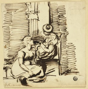 Duas mulheres no interior de George Romney