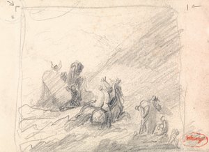 Wolgemuth resgata os náufragos ao largo do Cabo da Boa Esperança de George Romney