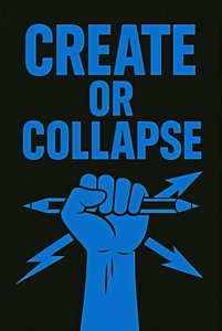 CREATE OR COLLAPSE, 2025 (acrílico sobre tela)