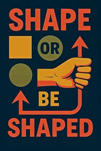 SHAPE OR BE SHAPED, 2025 (acrílico sobre tela)