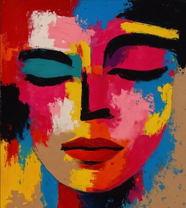 Tangled Frequencies, 2025 (acrílico sobre tela)