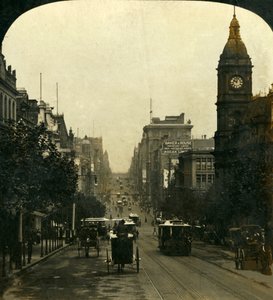 Cidades do Sul ensolarado, Melbourne, Victoria, Austrália, 1909.