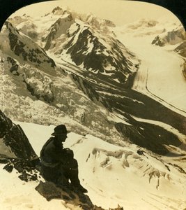 As geleiras Tasman e Rudolph, Alpes do Sul, Nova Zelândia, c1909.