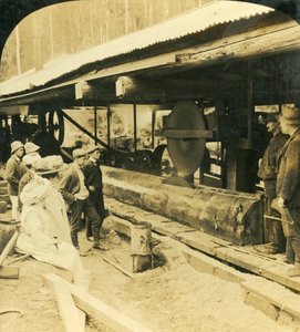 A indústria madeireira, Warburton, Victoria, Austrália, 1909.