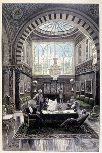 Foi um lugar de conversa mais confortável (página 34) no "Testamento de um excêntrico" de Jules Verne