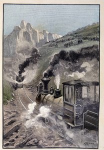 Pessoa na locomotiva (página 435) em "Testamento de um excêntrico" por Jules Verne