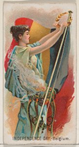 Independence Day, Bélgica, Áustria, da série Holidays N80 para cigarro da marca Duke..., 1890.