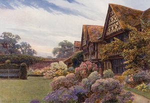 The Forecourt, Great Tangley Manor, Surrey (litografia a cores)