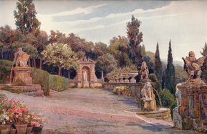 Terraço superior, Villa Imperiale, Gênova, 1900