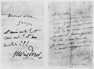Duas cartas para Frederic Chopin (1810-1849), Nohant, junho de 1844