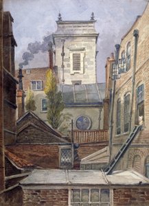 A torre da Igreja de St George Botolph Lane, City of London, c1830.