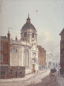 Igreja de St Benet Fink, Threadneedle Street, Cidade de Londres, 1810 de George Shepherd